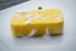 Yellow Sponge for Car Wash