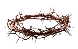 Crown of thorns Jesus Christ isolaten on white