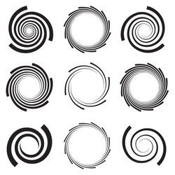 Optical Art - Collection of Spirals with clipped edges