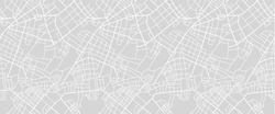 Editable vector street map of town as seamless pattern. Vector illustration.