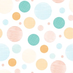 Fabric textured circles seamless pattern print