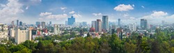 Panoramic view of Mexico city. Cityscape of Mexico city at sunny day