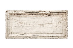 ancient stone slab with carved frame