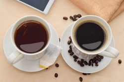 Coffee or tea in the morning