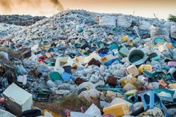 Plastic waste dumping site