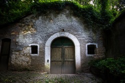 old wine cellar door