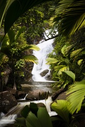 Waterfall on a tropical island