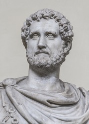 Statue of a nobel roman man, Rome, Italy, 2016