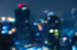 Blurred lights of the modern city