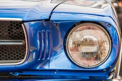 Vintage Car Head Light Close Up