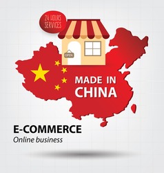 e commerce concept. Made in china. Business concept.
