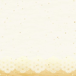 Background illustration with an arrangement of traditional Japanese hemp leaf patterns