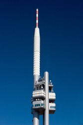 Zizkov television tower in Prague, Czech Republic