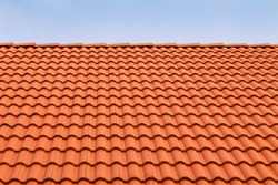 Tile roofs, patterns of blue sky