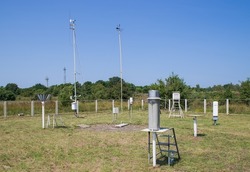 Meteorological site. The site of the meteorological station with equipment and instruments for observation.