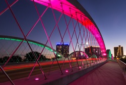 West 7th Street bridge Fort Worth Texas at sunrise