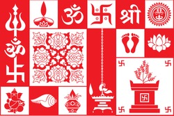 Set Of Hindu Symbols