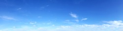 Panoramic sky on a sunny day.