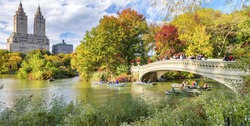Beautiful foliage colors of New York Central Park.
