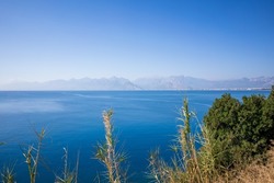 Antalya beach and beautiful blue sea