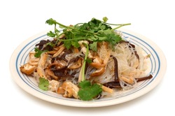 Vietnamese food: stir fry vegetarian vermicelli plate