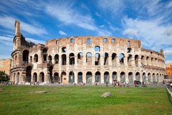 Ruins of the colloseum in Rome, Italy