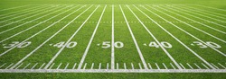 american football field and grass