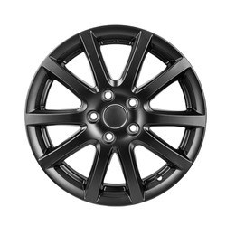 Car Wheel discs. Car wheel Rim black color matt isolated on white background. File contains clipping path.