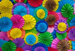 Paper folding multicolored abstract for background