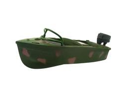 Boat toy. Isolated military special forces motorboat toy photo.