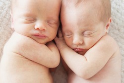Newborn Twins sleeping