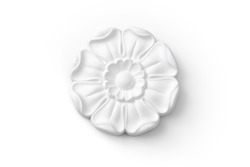 stucco moulding flower from gypsum, whitre wall