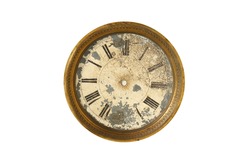 old dial of the clock without arrows