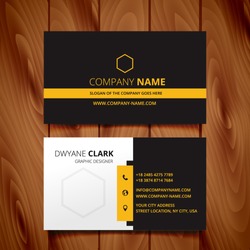 black dark business card modern design vector