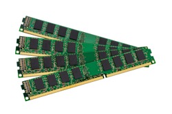 Electronic collection - computer random access memory (RAM) modules isolated on the white background