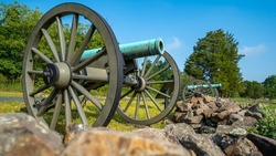 Cannon around the Battlefield at Gettysburg National Park in Pennsylvania