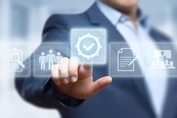 Standard Quality Control Certification Assurance Guarantee Internet Business Technology Concept.