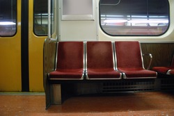 Empty subway seats