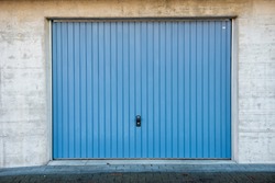 Blue Garage door