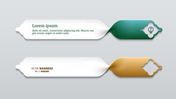 Set of 3d twisted ribbon banners, labels template for sale