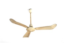 old electric ceiling fan isolated