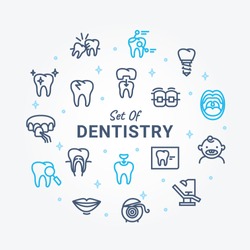 Dentistry Vector Icon Set A01