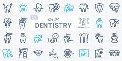 Dentistry Vector Icon Set B02