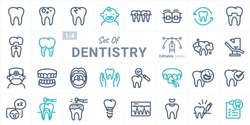 Dentistry Vector Icon Set B01