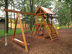 wooden playground structure