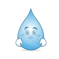 Moody water cartoon character vector illustration collection