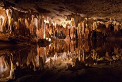 Inside view of Luray Caverns, Virginia, USA