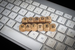 Words Matter Word In Wooden Cube