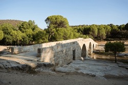 Ancient roman stone bridge of 