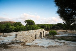 Ancient roman stone bridge of 